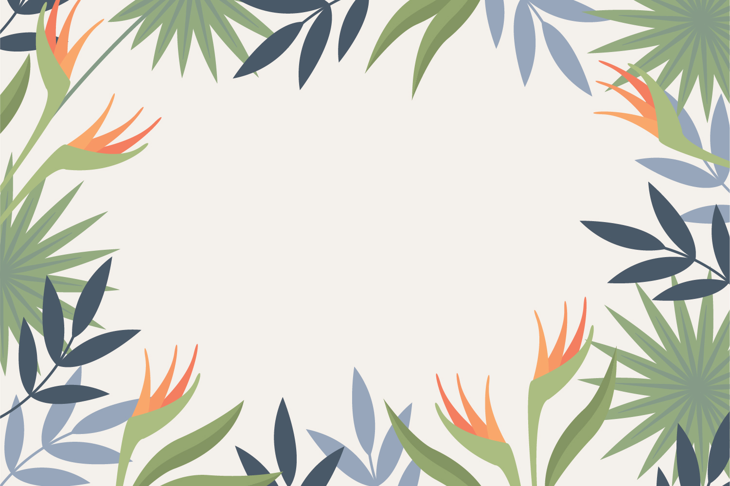 南国の植物のイラスト